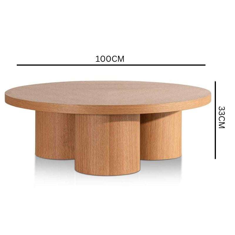 Dominic Wooden Round Coffee Table