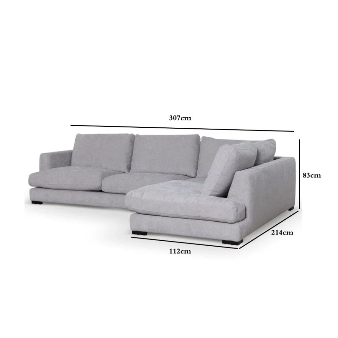 Lucinda 4S  Right Chaise Sofa - Oyster Beige