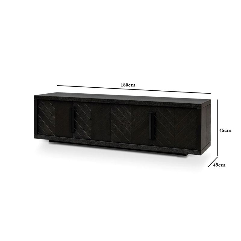 Miranda TV Entertainment Unit - Textured Espresso Black