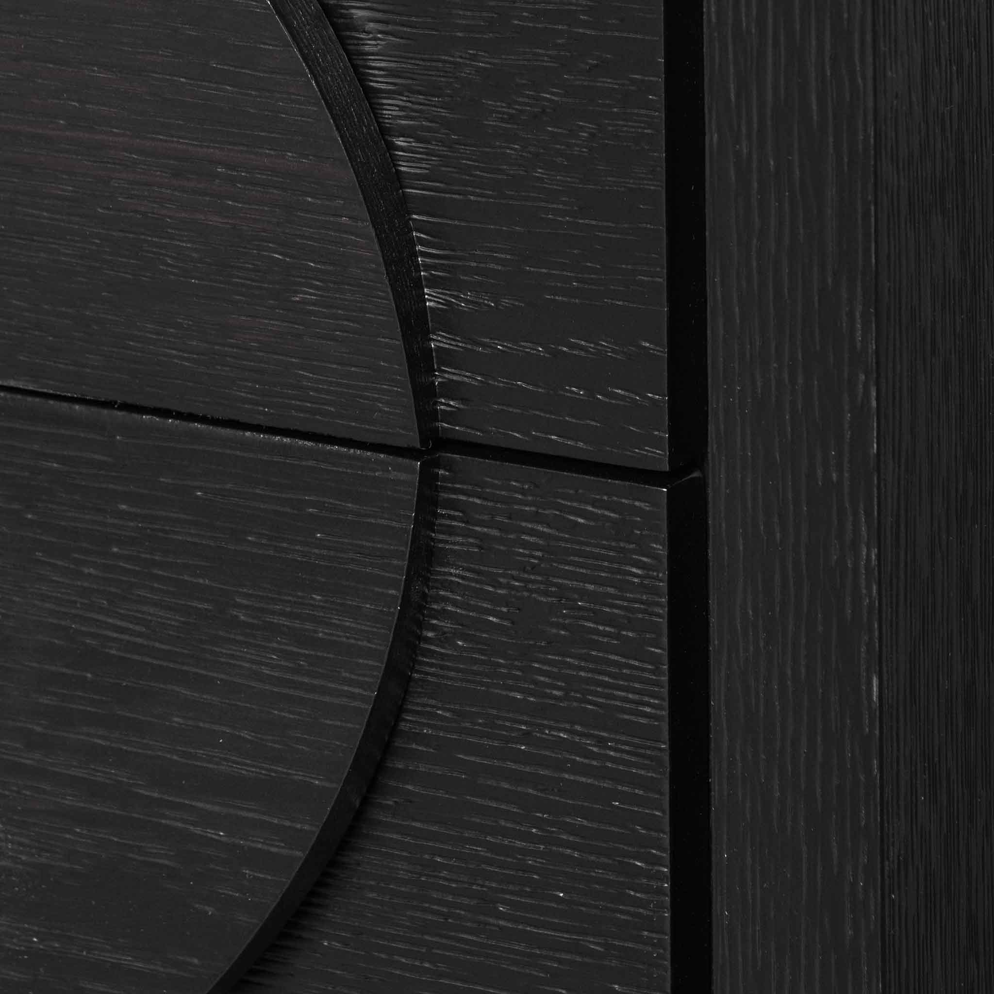 Amiyah Bedside Table - Textured Espresso Black