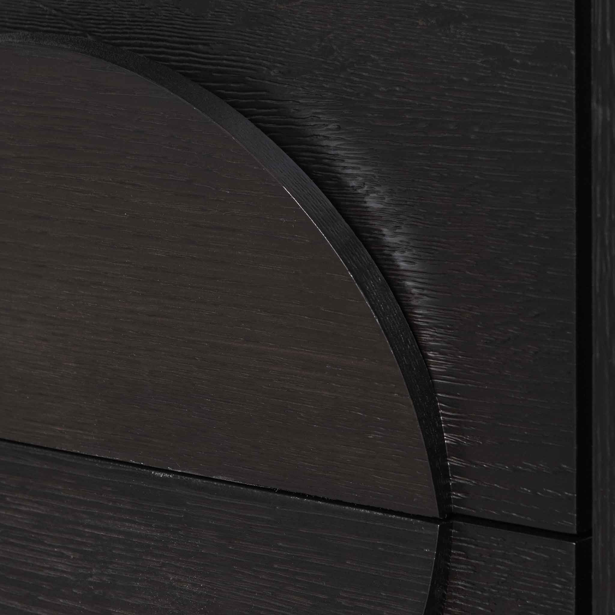 Amiyah Bedside Table - Textured Espresso Black