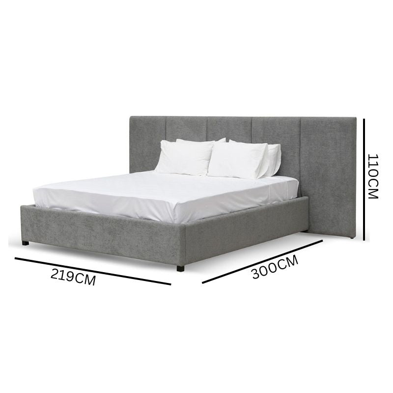 Xavier King Bed Frame - Flint Grey