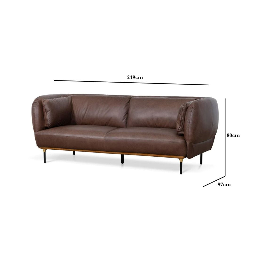 Arthur 3S Sofa - Dark Brown