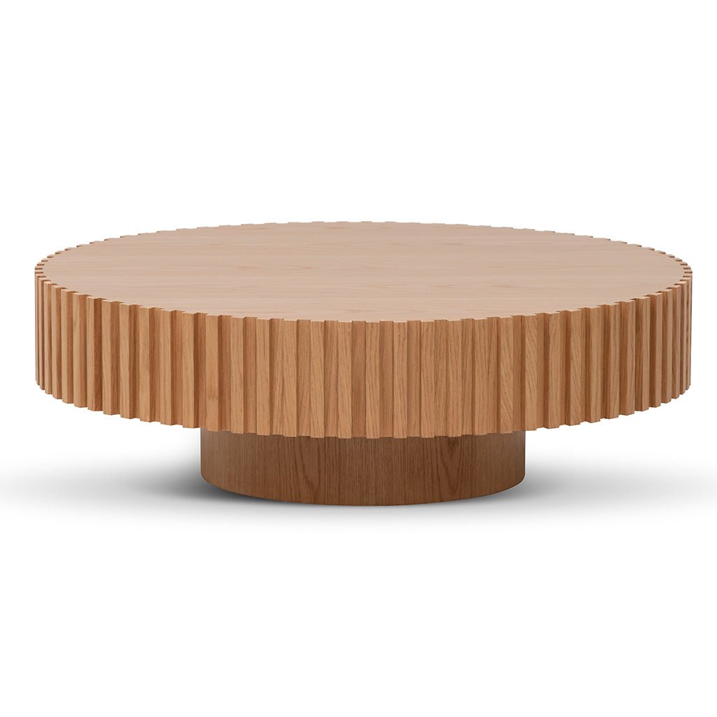 Adrian Oak Round Coffee Table - Coffee Table