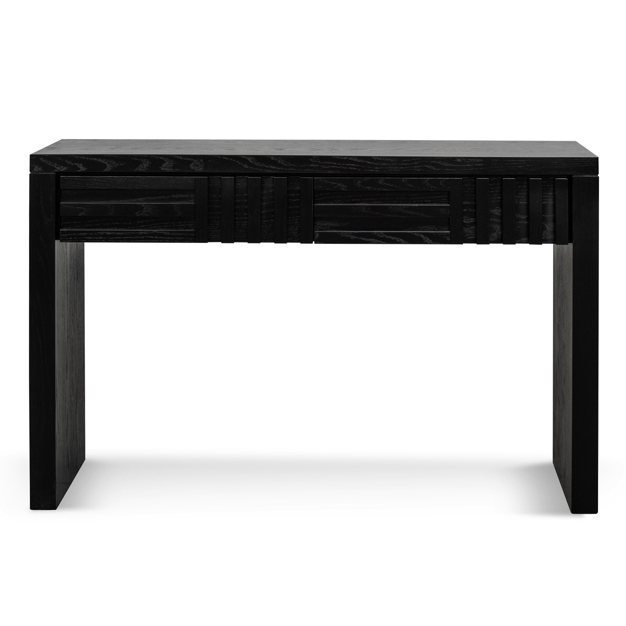 Adrian Wooden Console Table with Drawers - Textured Espresso Black - Console