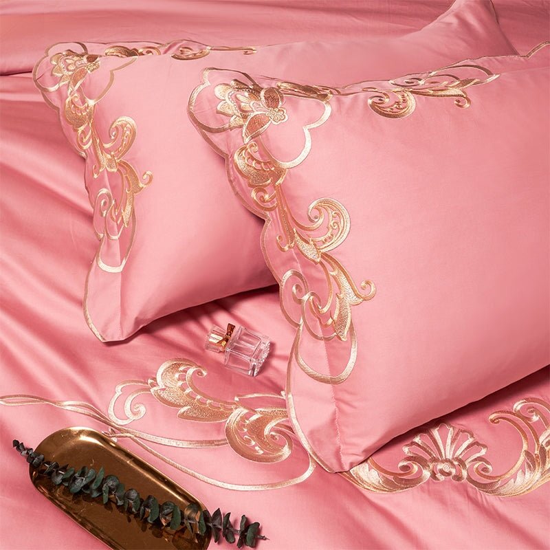 Alexandra Pink Luxury Duvet Cover Set (1000 TC) - Duvet Covers