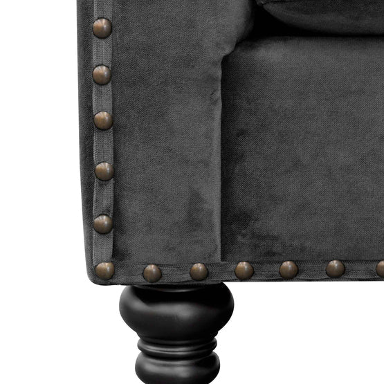 Amara Armchair - Cosmic Grey Velvet - Armchairs