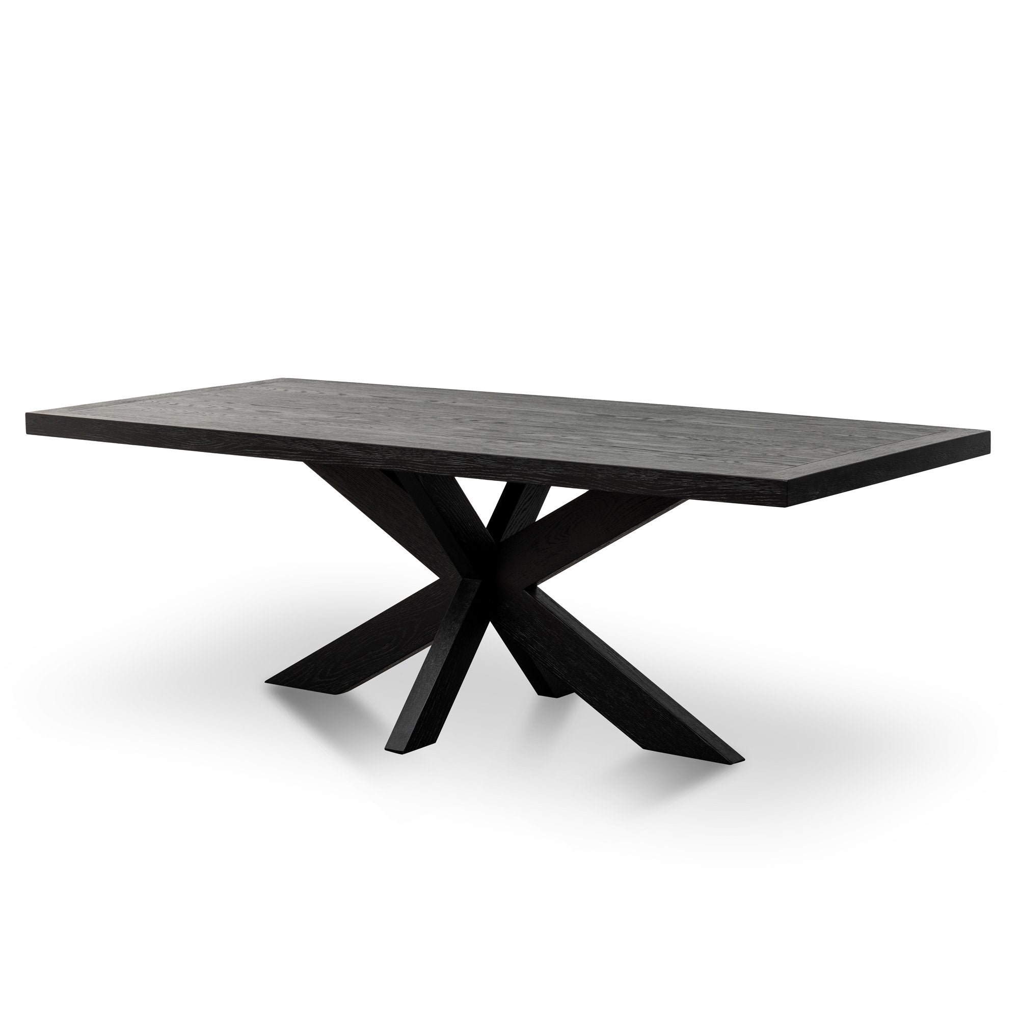Amazon 2.2m Wooden Dining Table - Full Black - Dining Tables