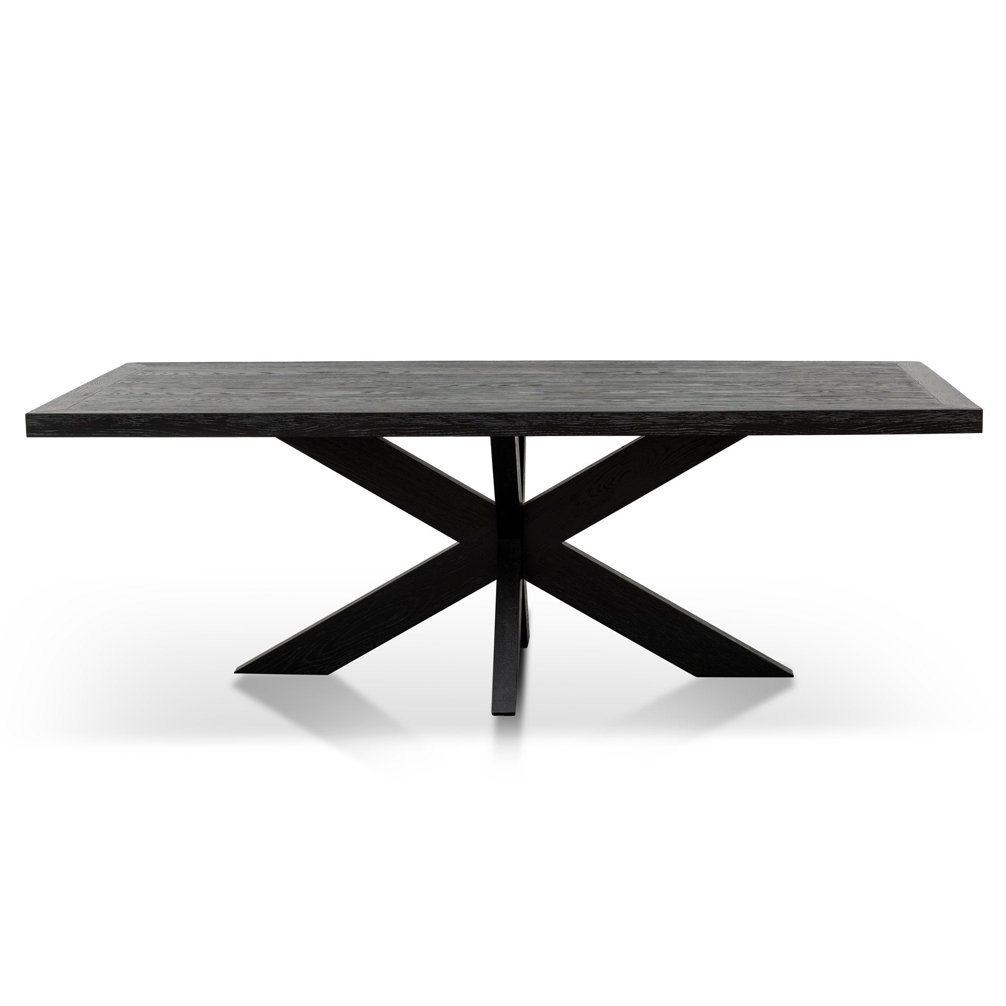 Amazon 2.2m Wooden Dining Table - Full Black - Dining Tables