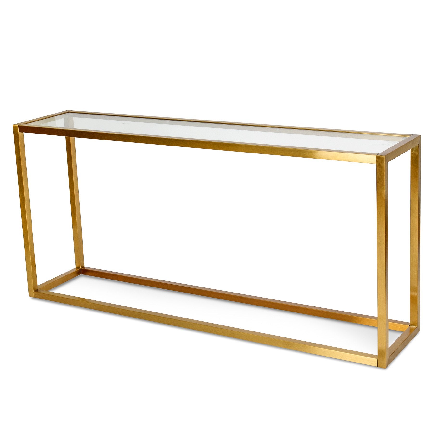 Amelia Glass Console Table - Gold Base - Console