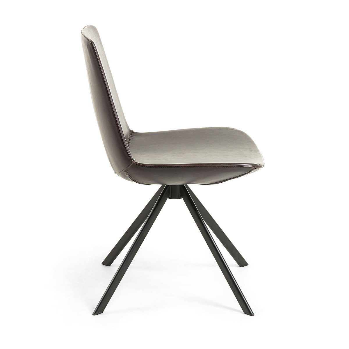 Amelia Leather Dining Chair - Dark Brown - Dining Chairs