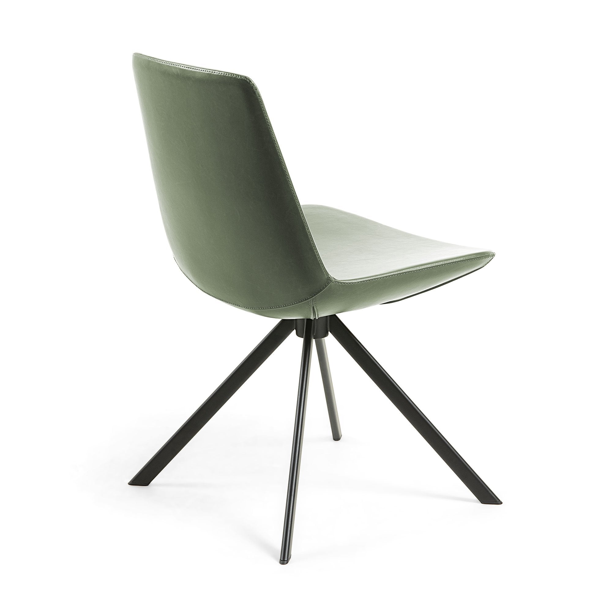 Amelia Leather Dining Chair - Green - Dining Chairs