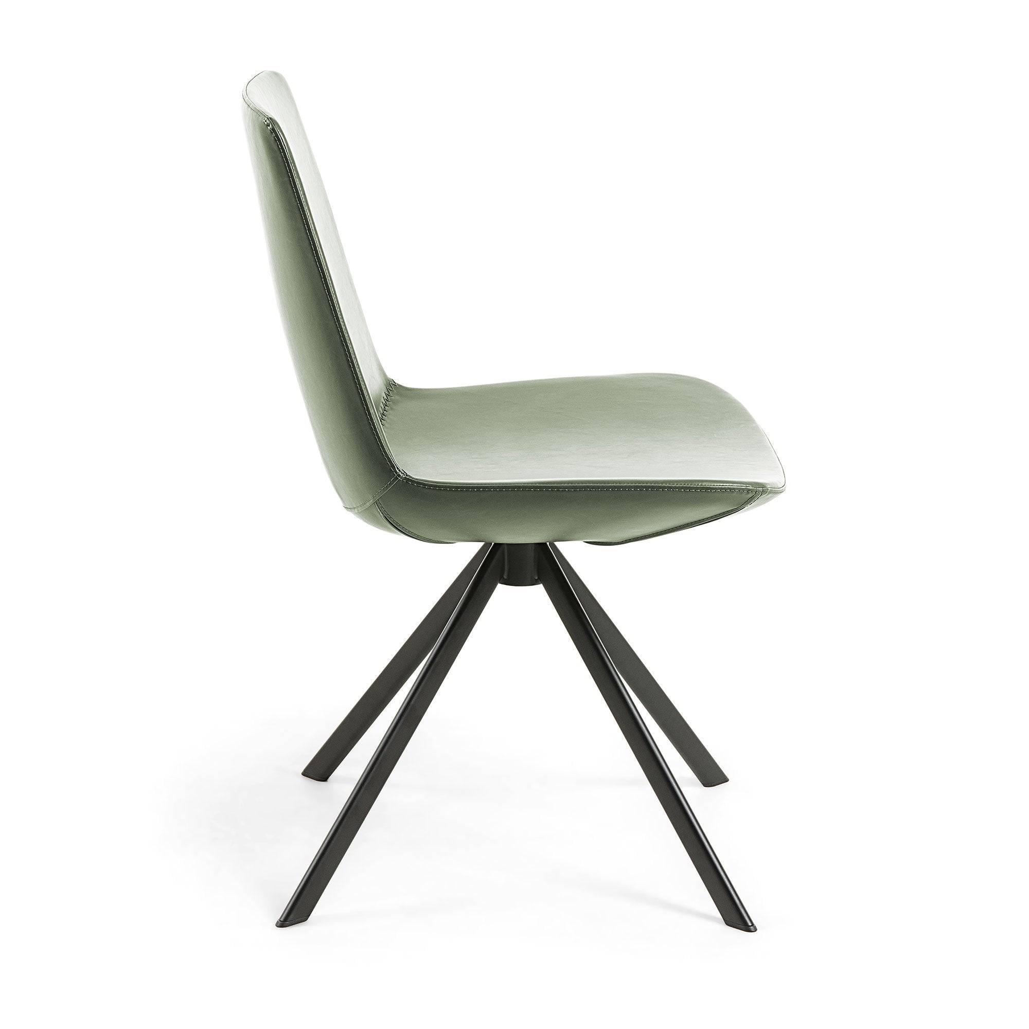 Amelia Leather Dining Chair - Green - Dining Chairs