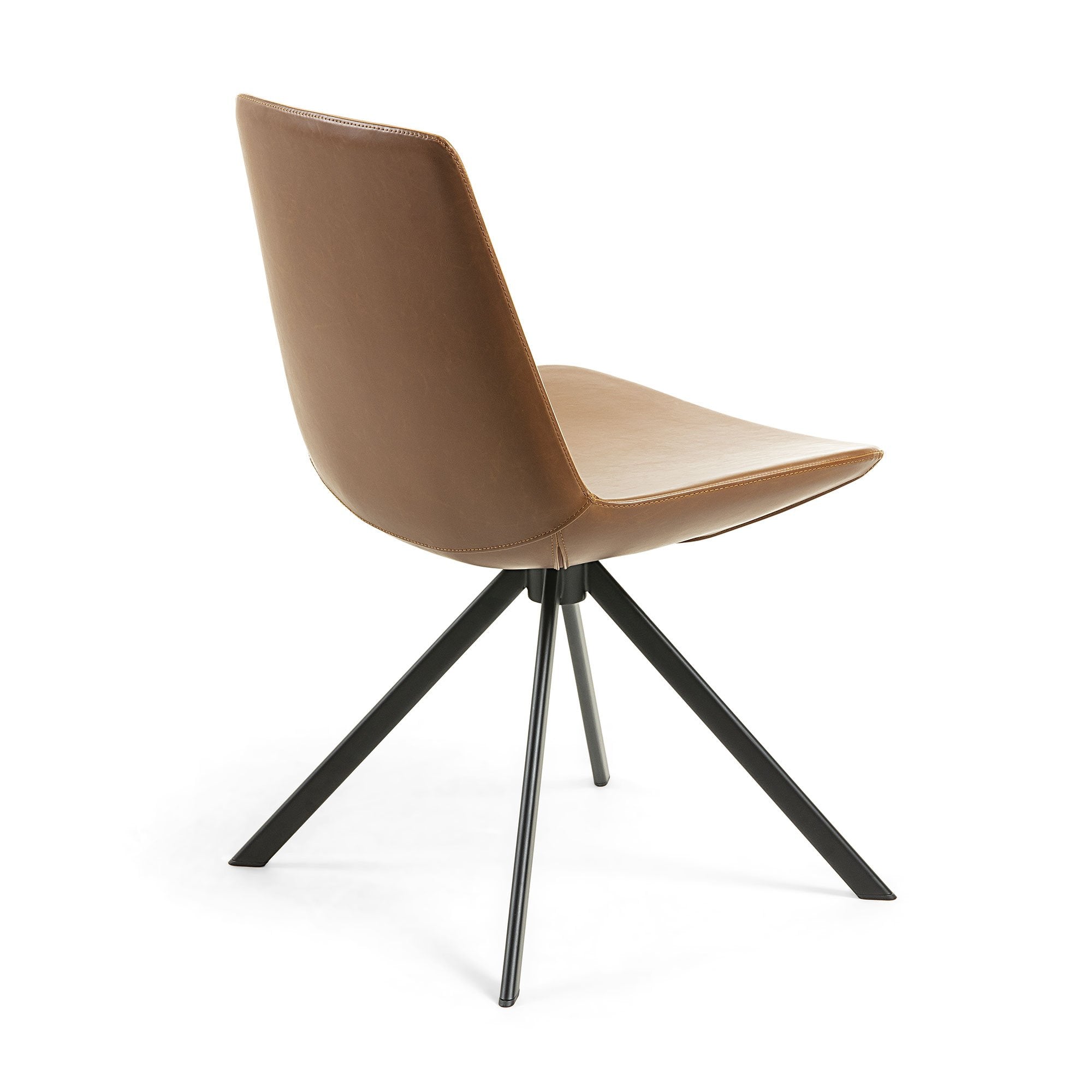 Amelia Leather Dining Chair - Light Brown - Dining Chairs