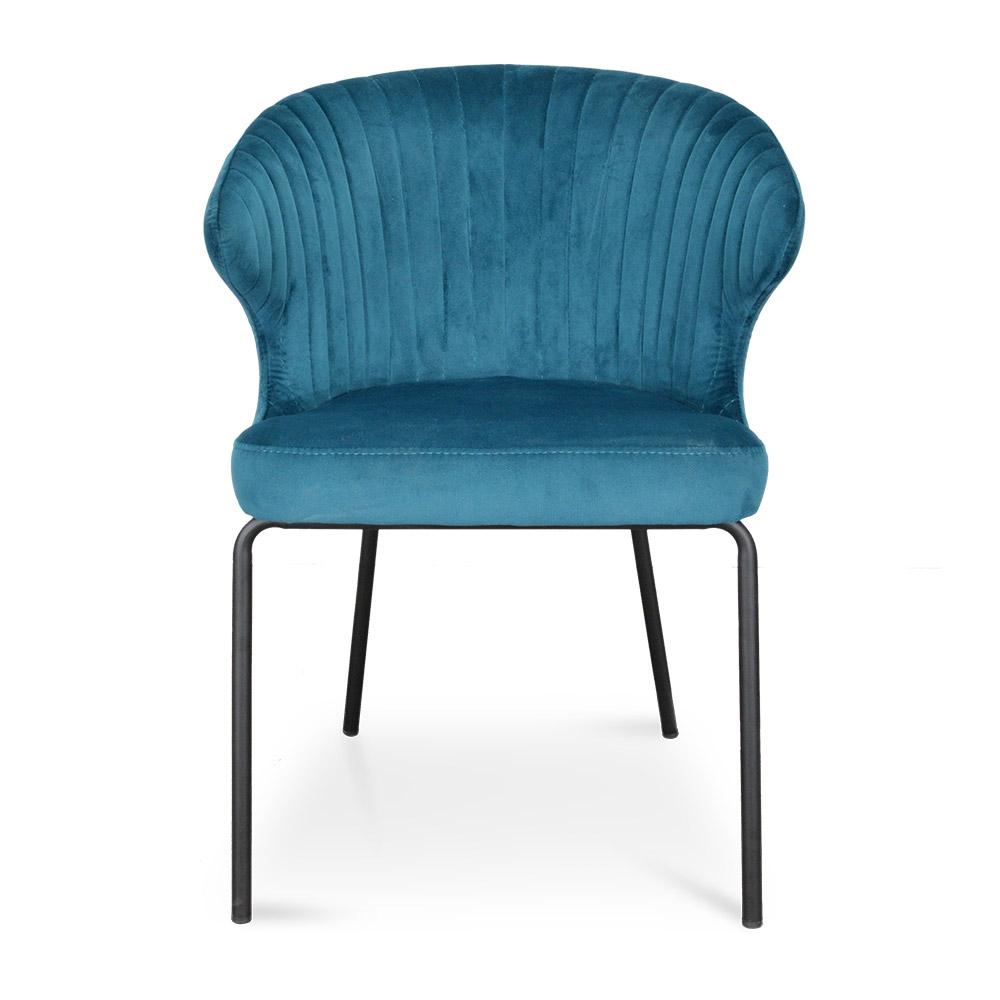Amira Dining Chair - Turquoise Velvet - Dining Chairs