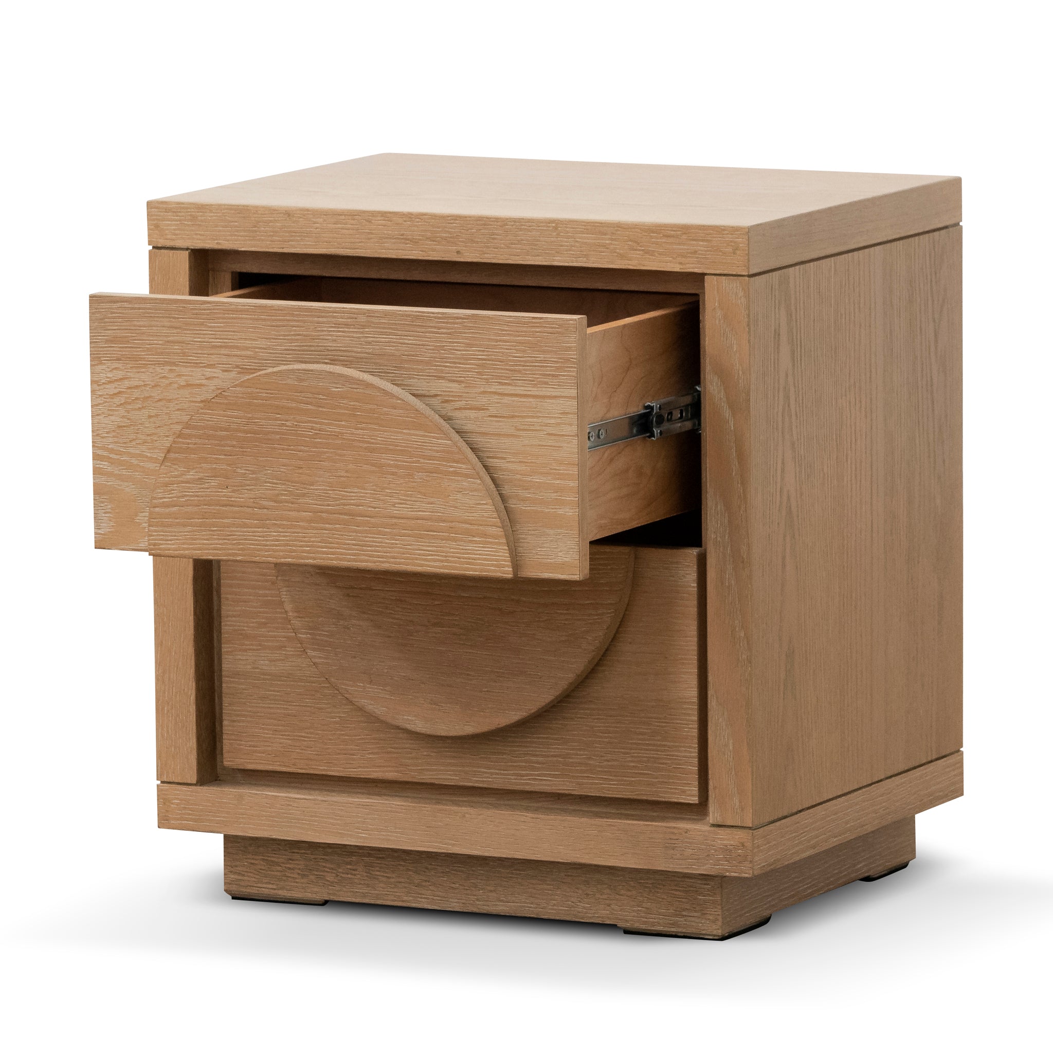 Amiyah Bedside Table - Dusty Oak - Bedside Tables