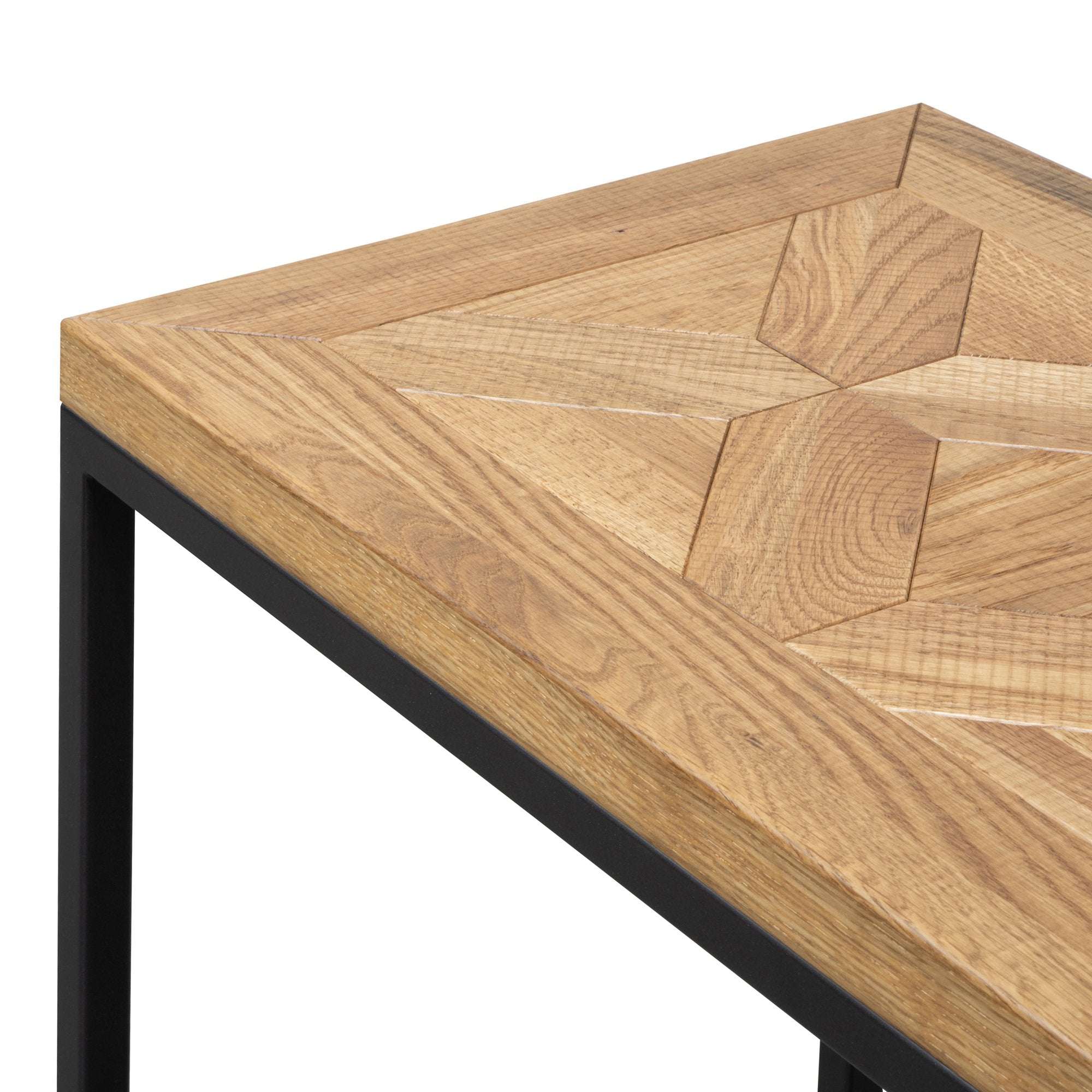 Armstrong Console Table - European Knotty Oak and Peppercorn - Console