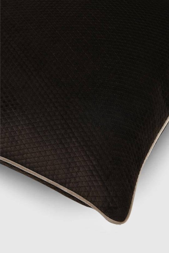ASHTON CLASSIC QUILTED PILLOW COVER , BROWN - Pillow Covers