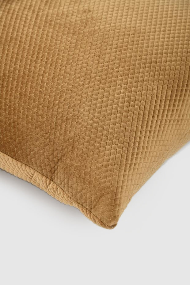 Ashton Classic Quilted Pillow Cover , Caramel - Pillow Covers