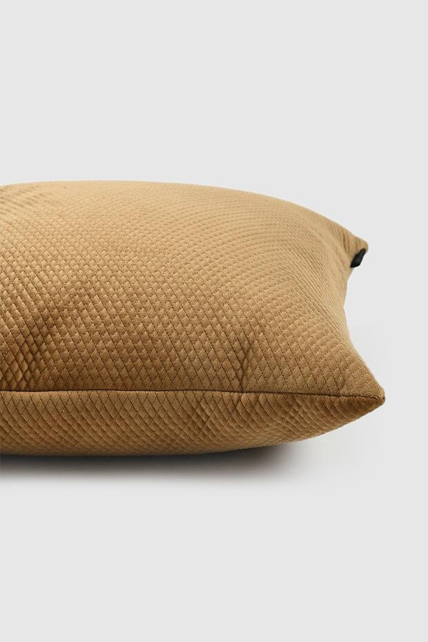 Ashton Classic Quilted Pillow Cover , Caramel - Pillow Covers