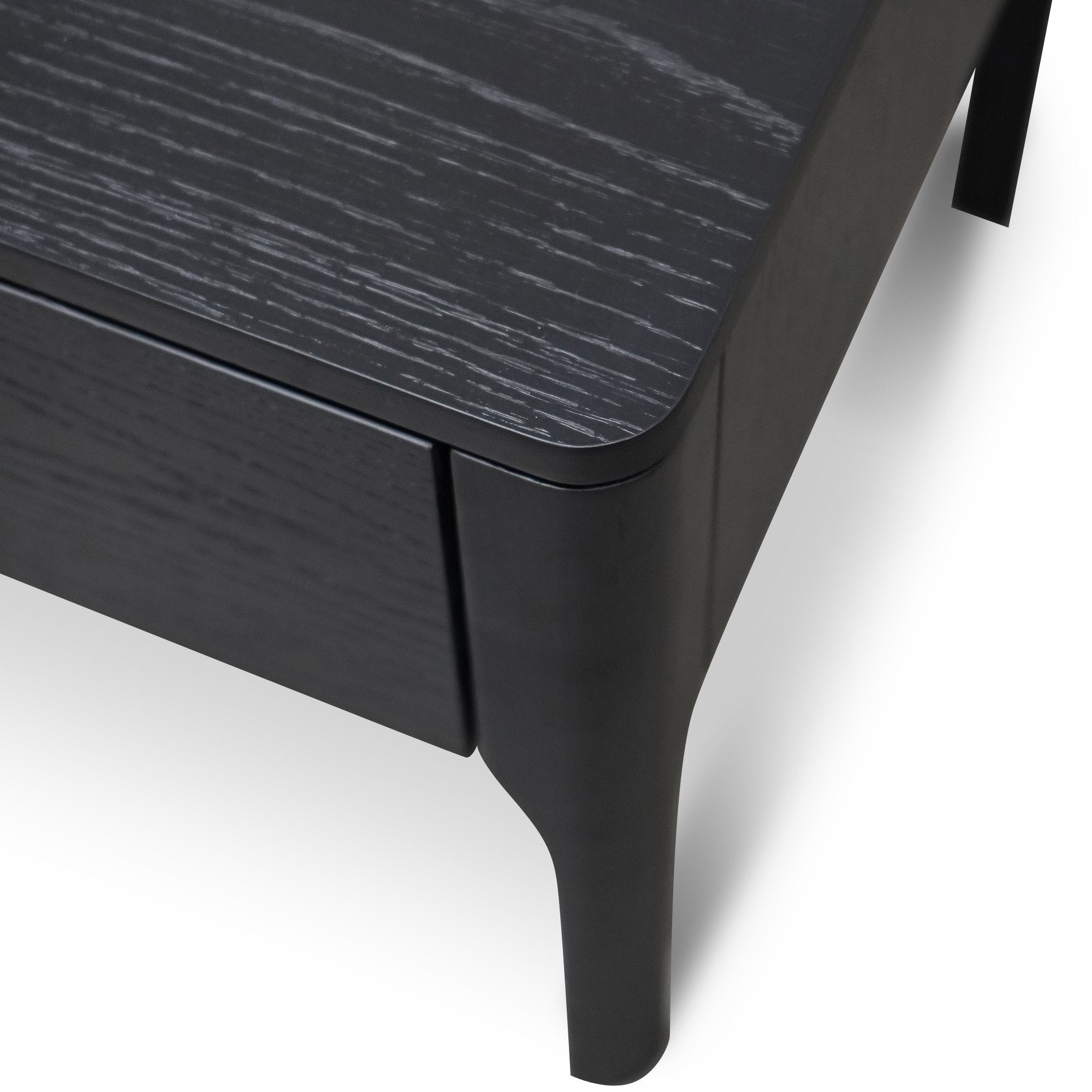 Aspen Wooden Bedside Table - Black - Bedside Tables