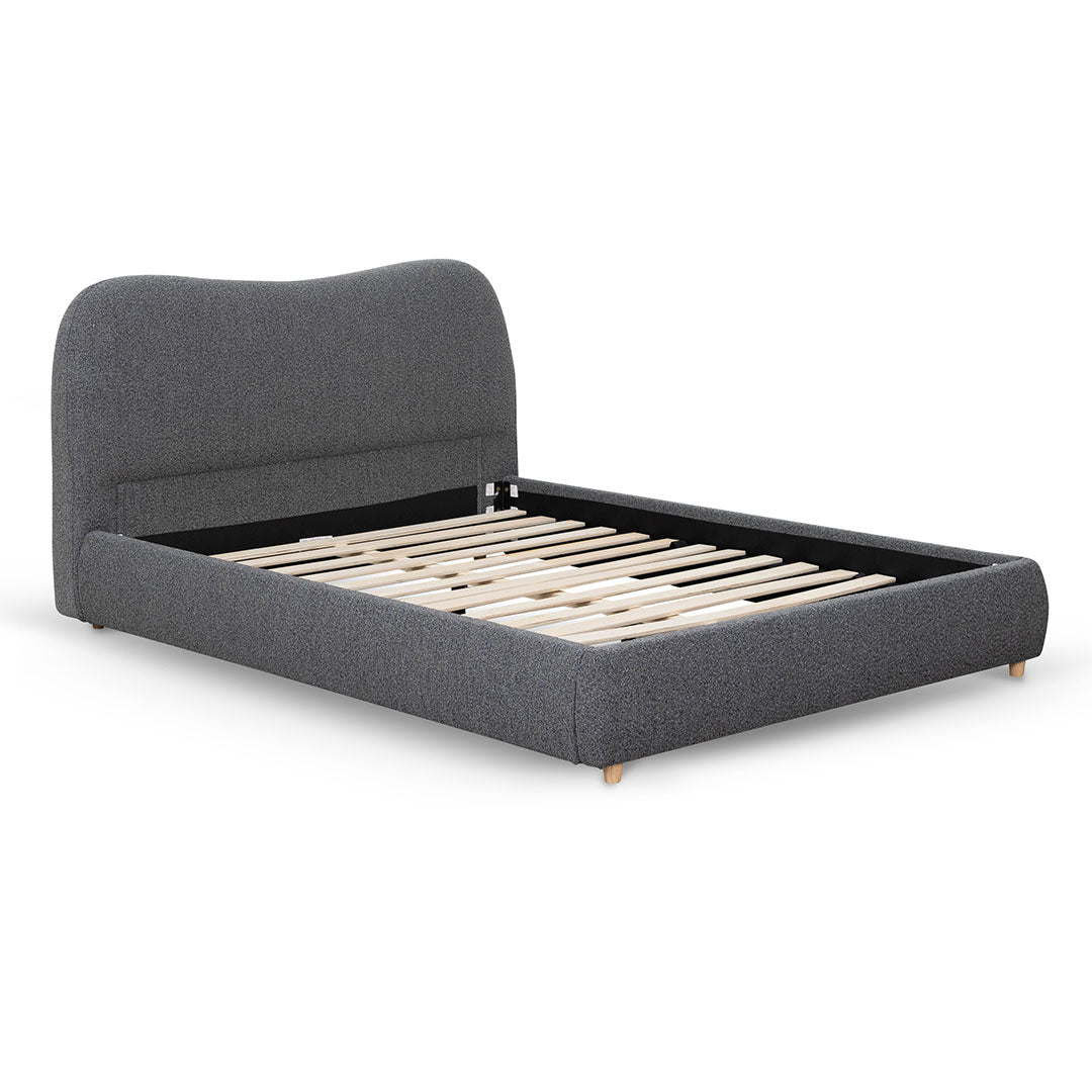 Aurora Queen Bed Frame - Charcoal Boucle - Beds