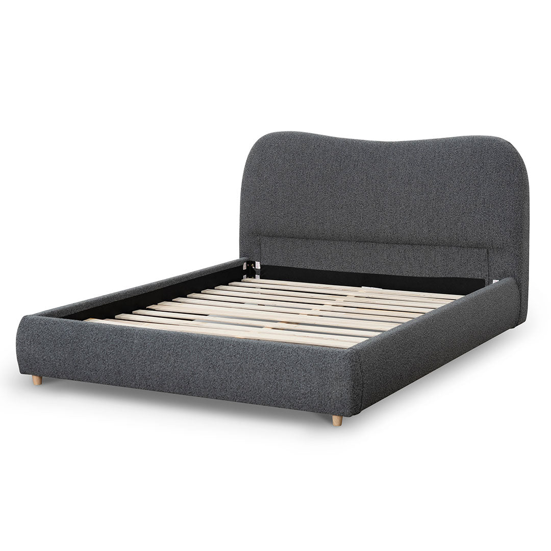 Aurora Queen Bed Frame - Charcoal Boucle - Beds
