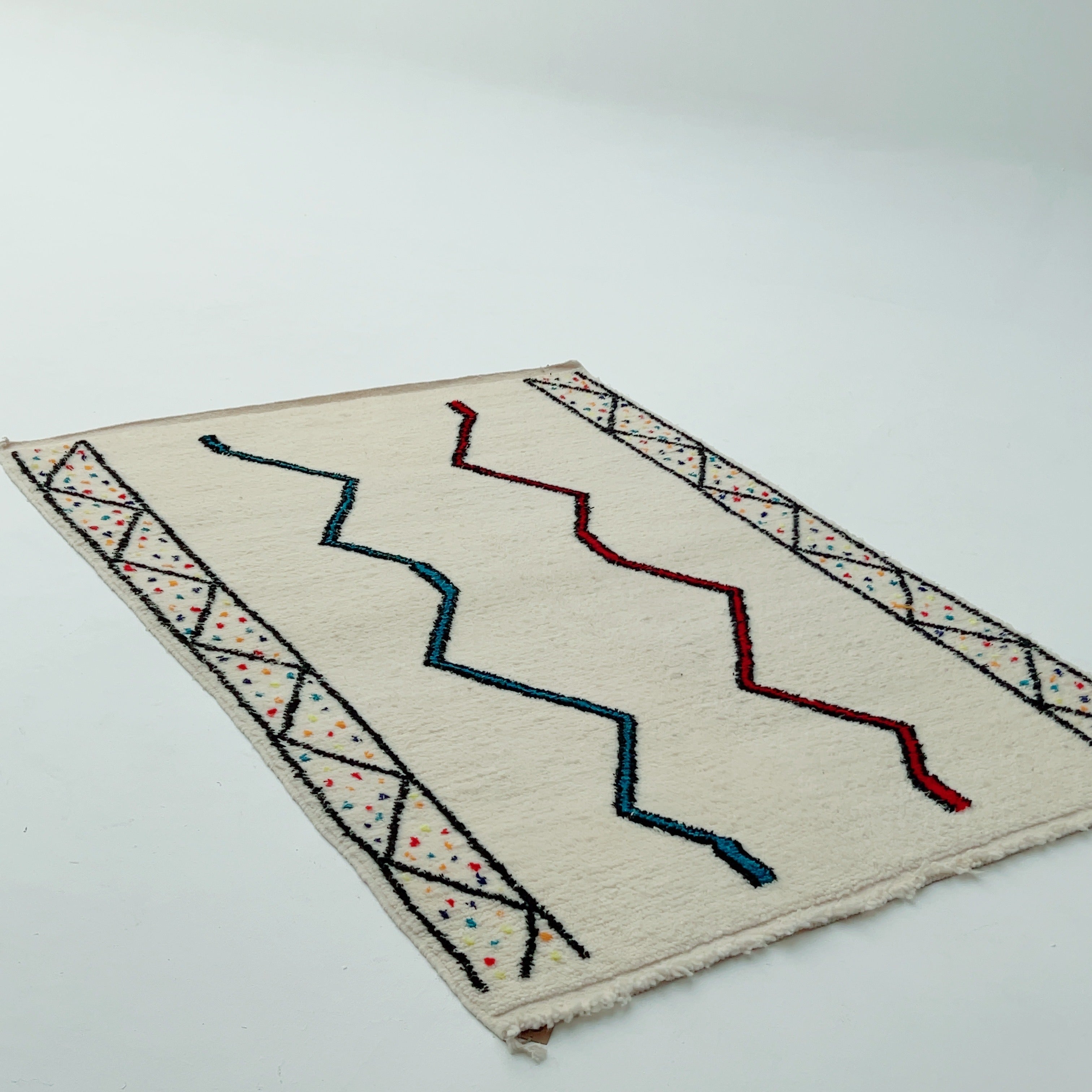 Azilal Rug - Colorful Lines & Dots - Azilal Rug