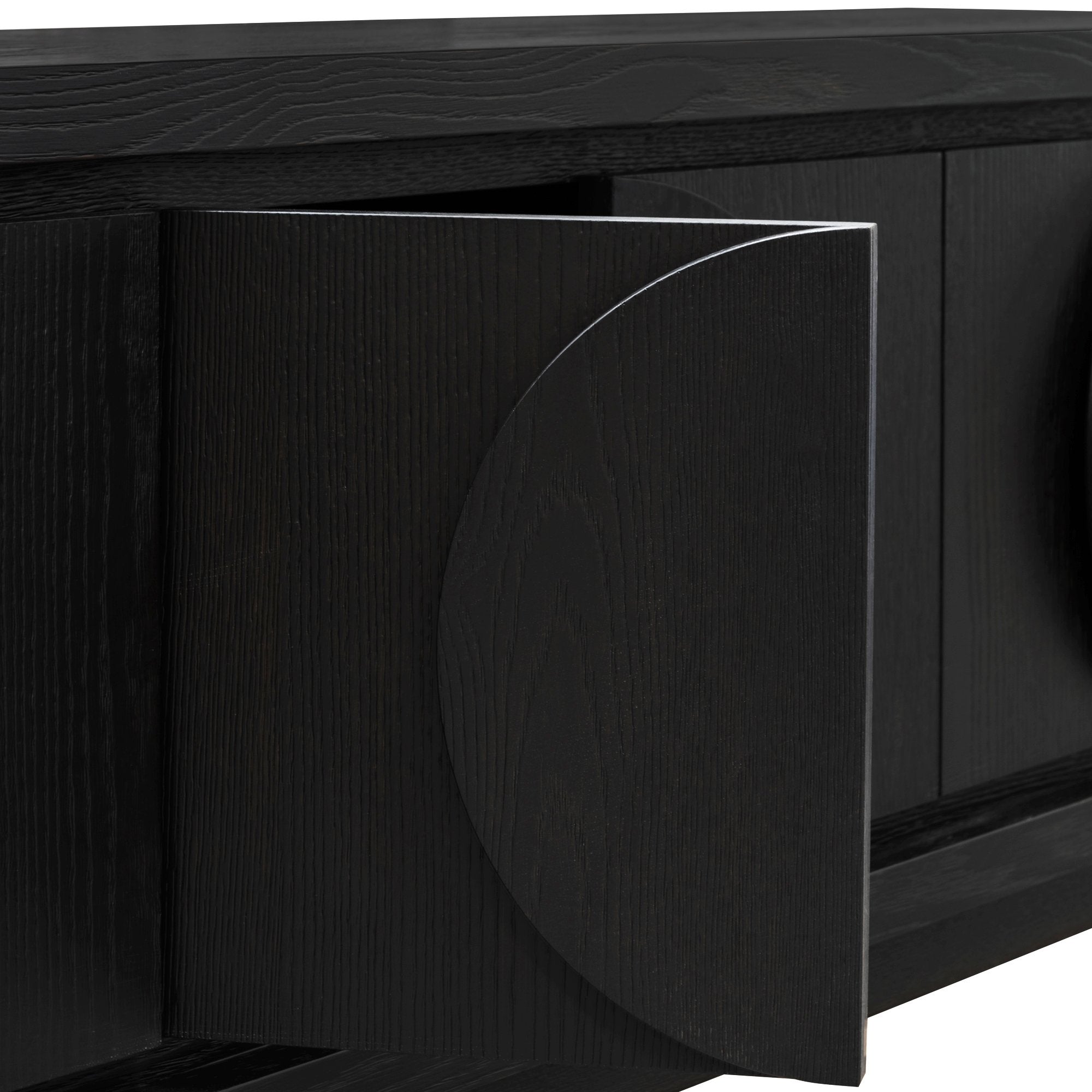 Beatrice Wooden TV Stand - Textured Espresso Black - TV Units