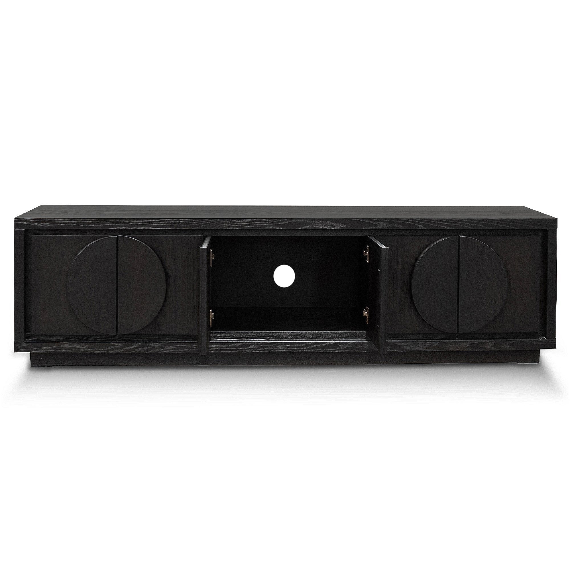 Beatrice Wooden TV Stand - Textured Espresso Black - TV Units