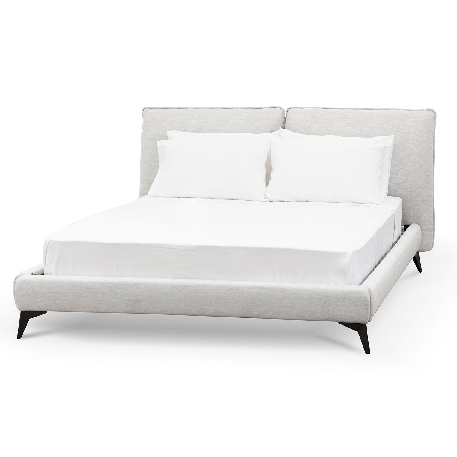 Bella King Bed Frame - Pearl Grey - Beds