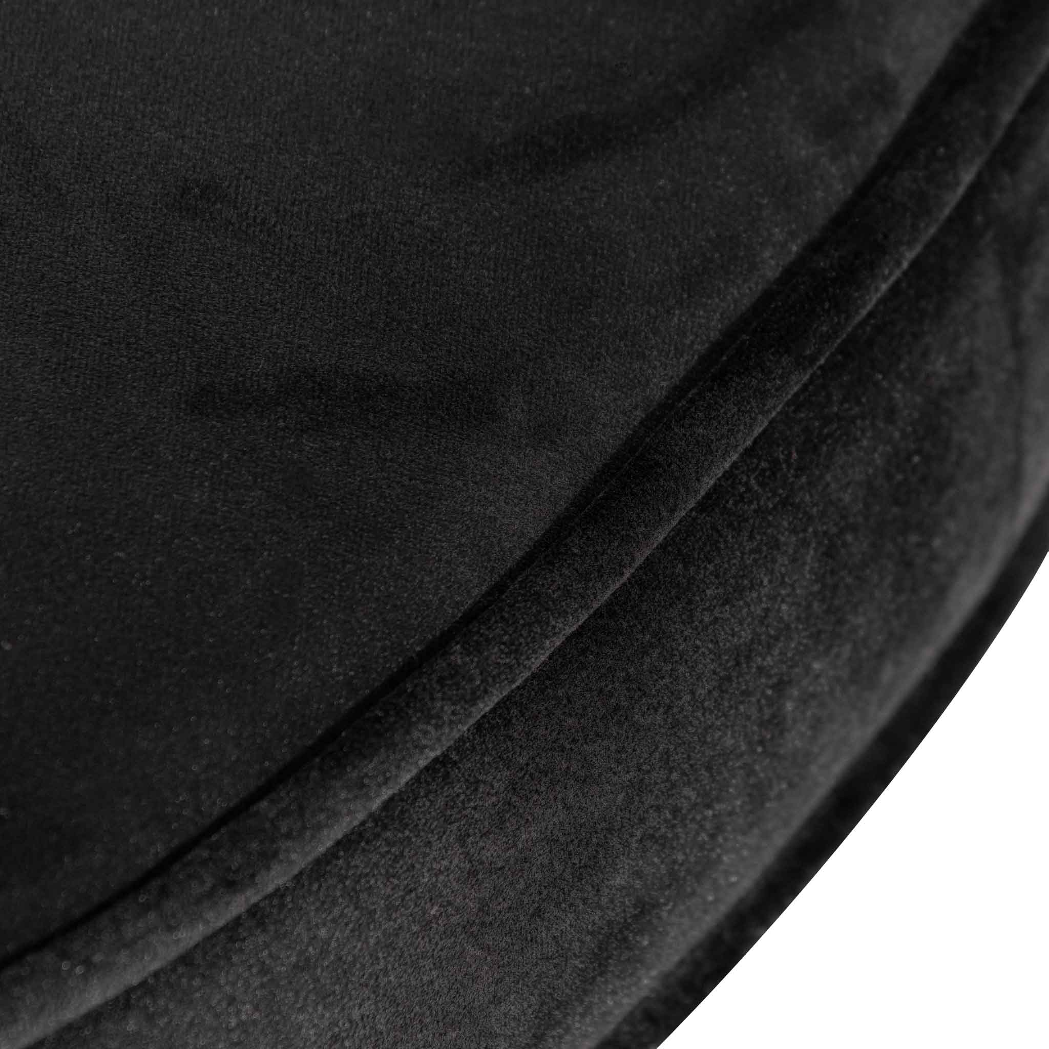 Bella Ottoman - Black Velvet - Ottomans