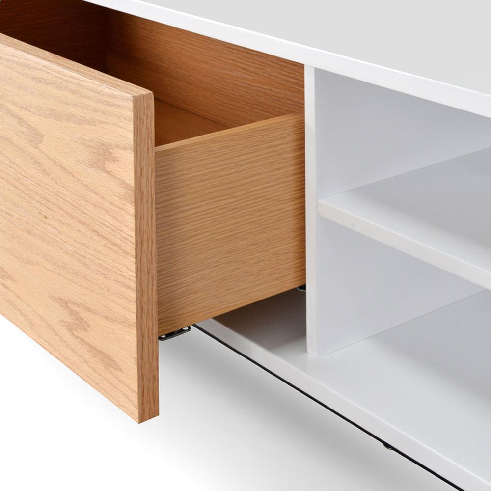 Bennett Wooden TV Entertainment Unit - Lowline - Natural - TV Units