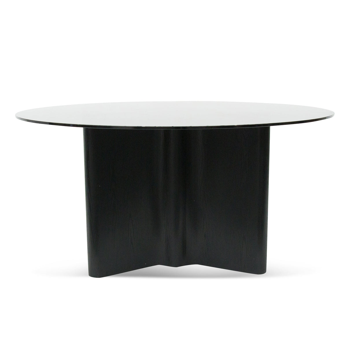 Blake 1.5m Round Glass Dining Table - Black