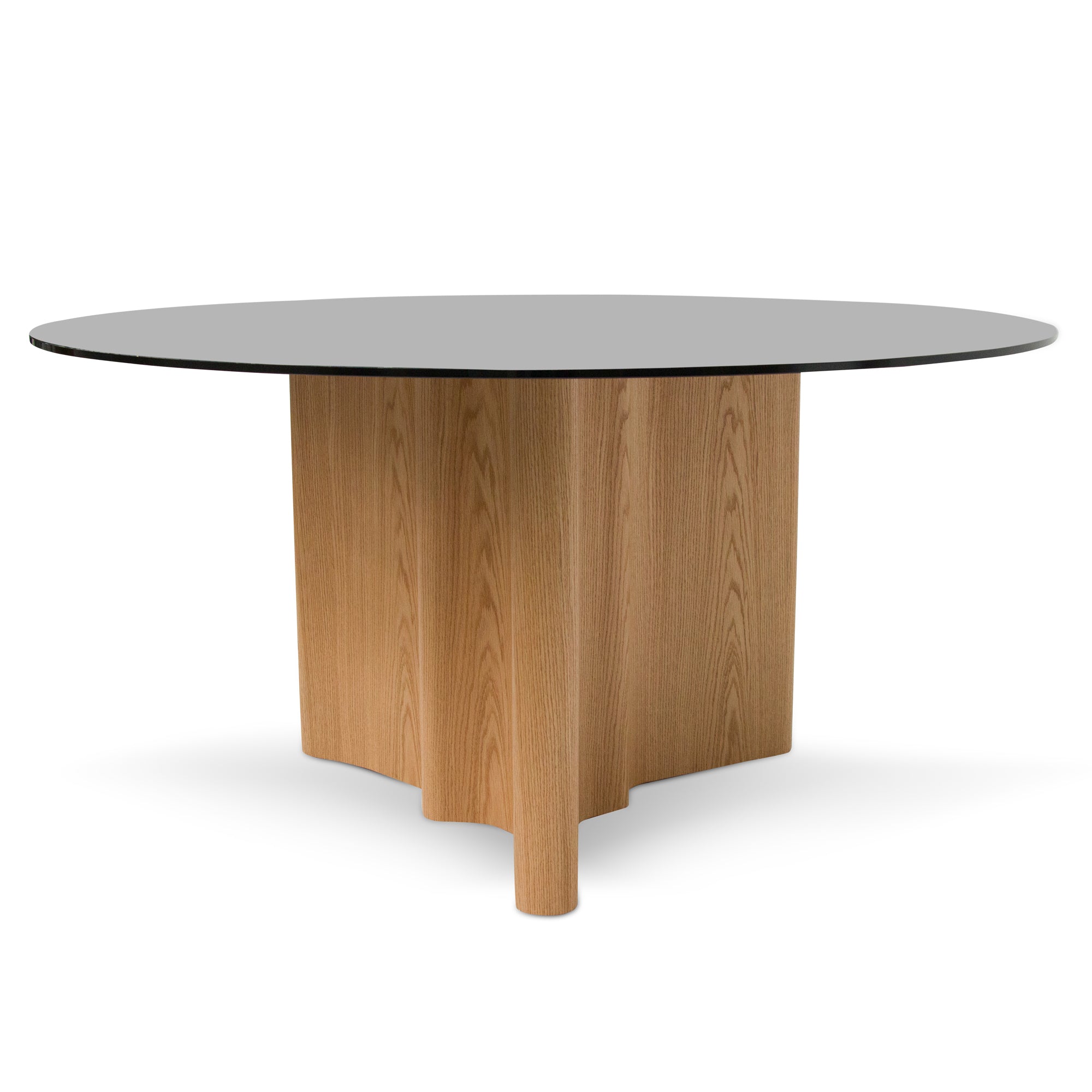 Blake 1.5m Round Glass Dining Table - Natural - Dining Tables