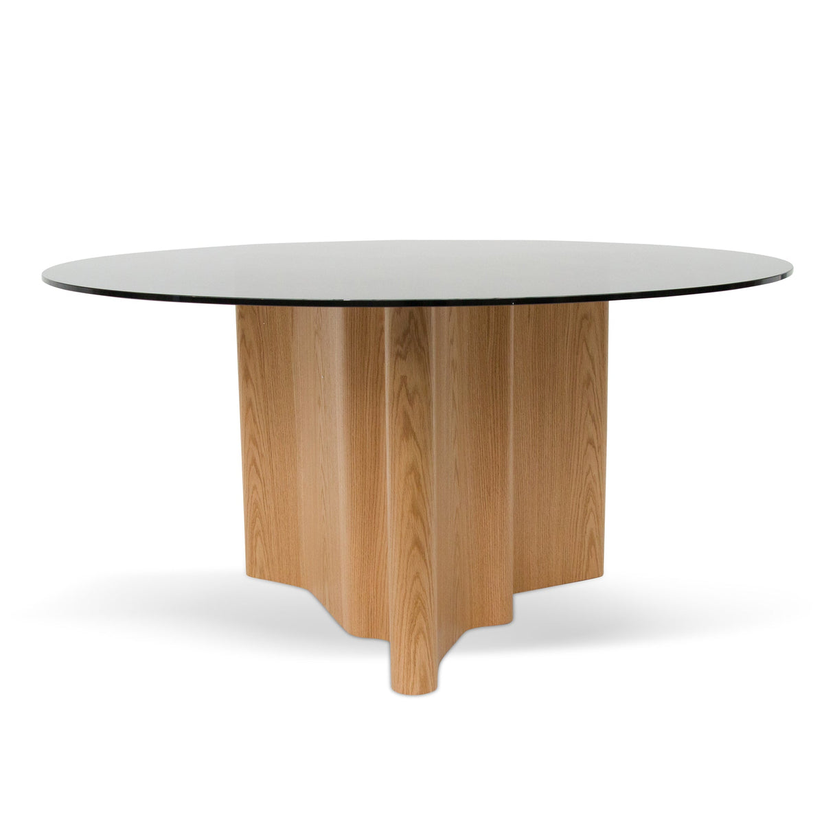 Blake 1.5m Round Glass Dining Table - Natural