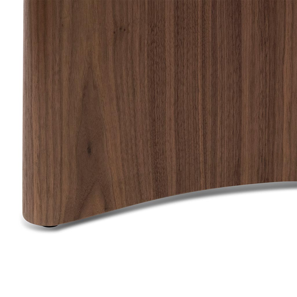 Blake 1.5m Round Glass Dining Table - Walnut - Dining Tables