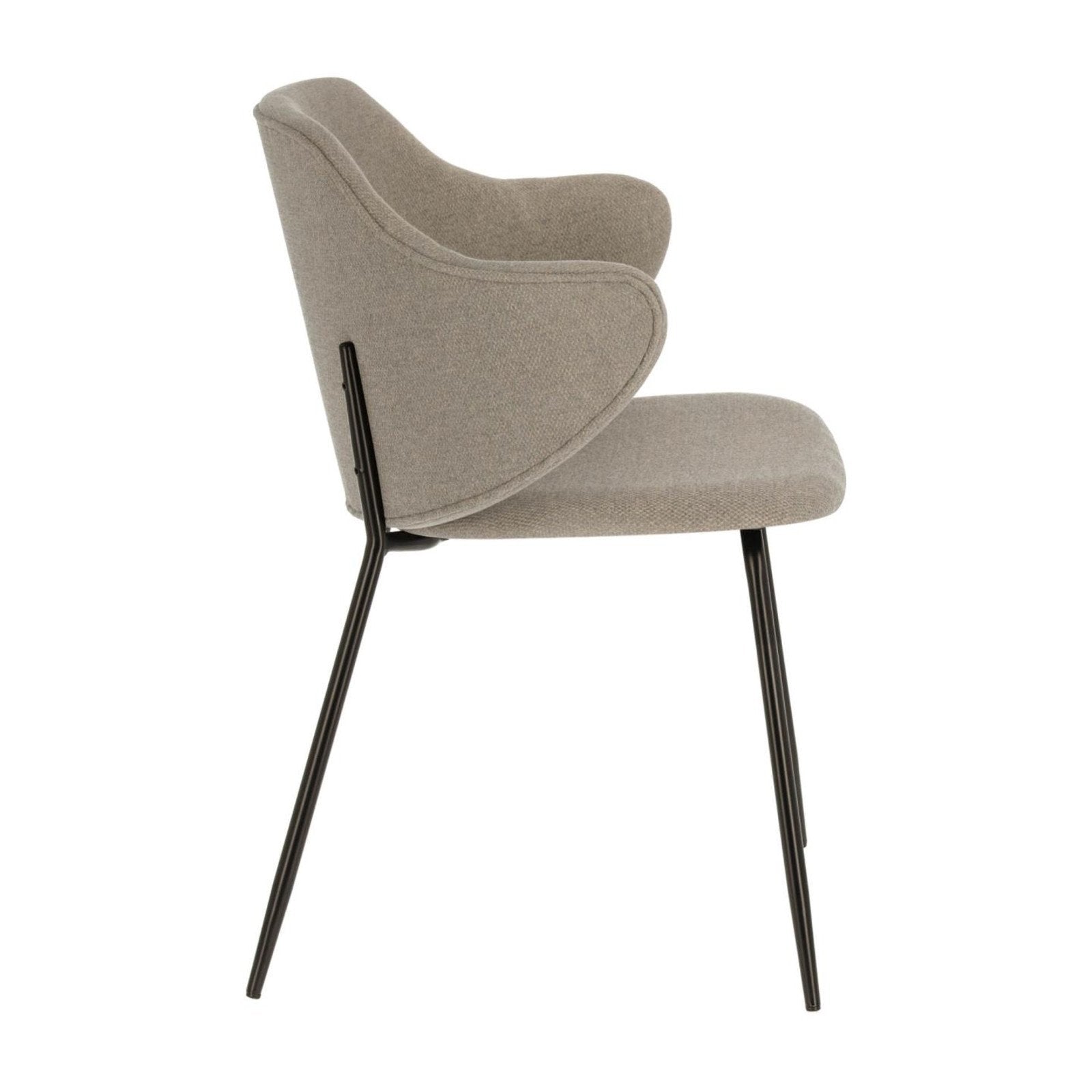 Budapest Fabric Dining Chair - Light Grey - Dining Chairs