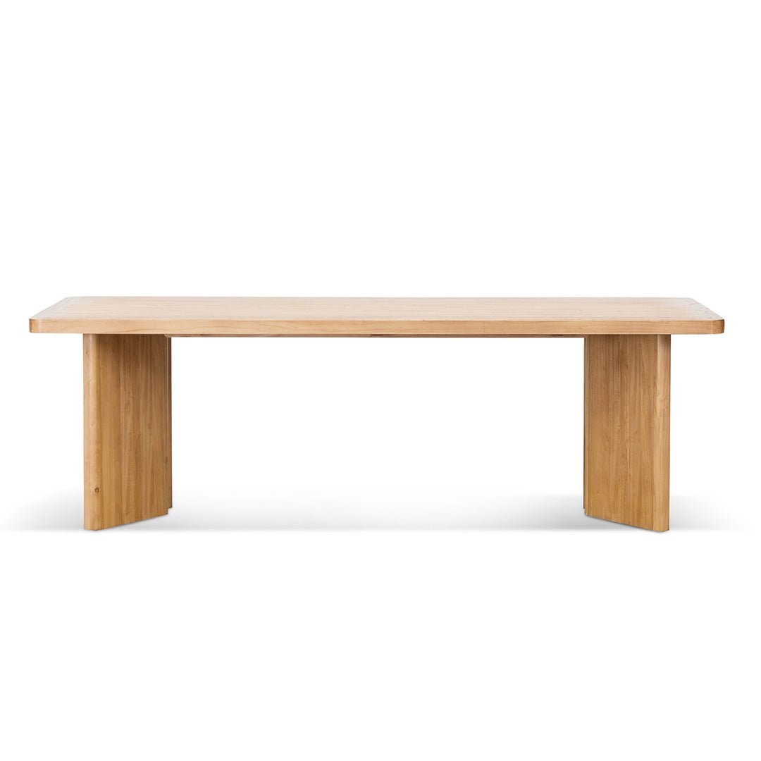 Bueno 2.4m Elm Dining Table - Natural - Dining Tables