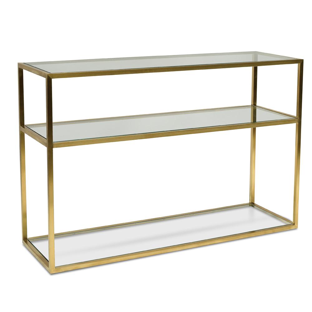 Carson Glass Console Table - Gold Base - Console