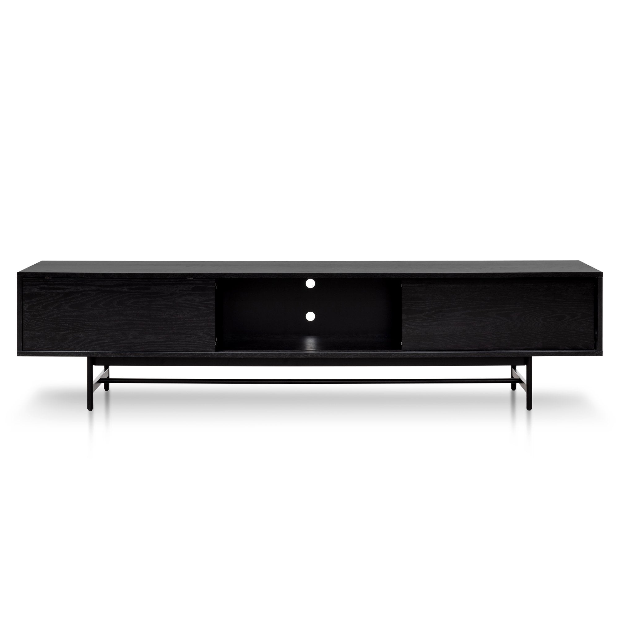 Cassandra Wooden TV Stand - Full Black - TV Units