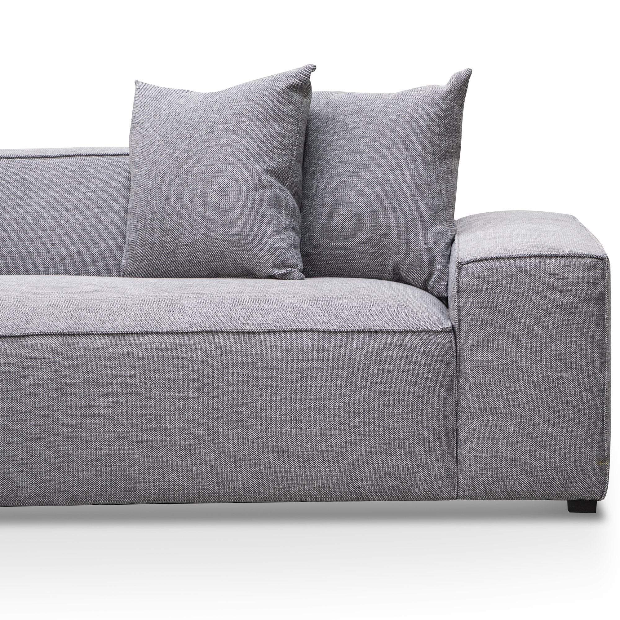 Charles 3S Left Chaise Sofa - Graphite Grey - Sofas