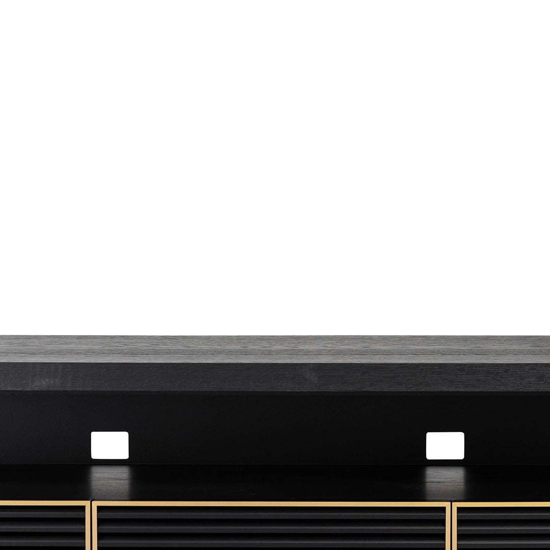 Chloe TV Stand - Textured Espresso Black - TV Units