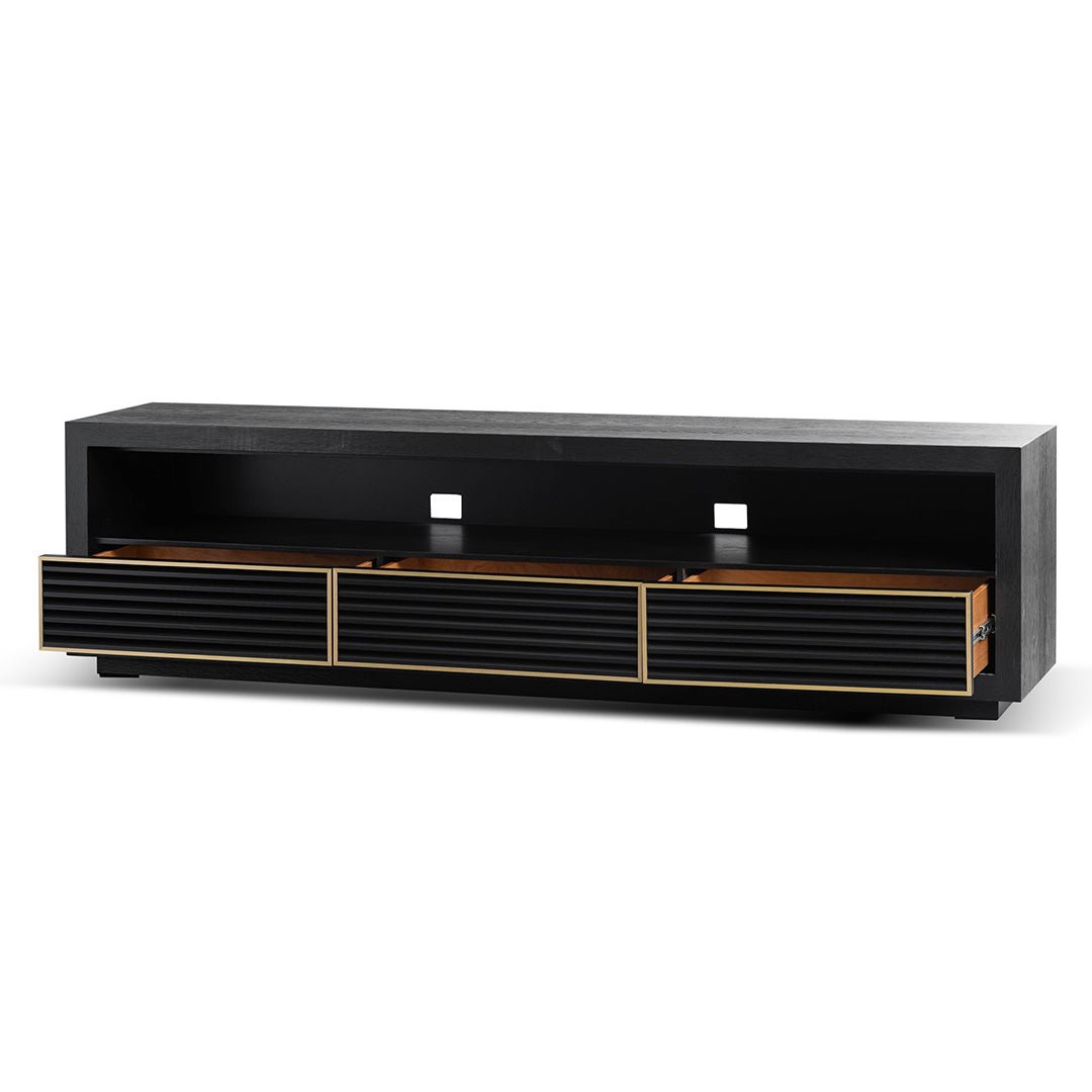 Chloe TV Stand - Textured Espresso Black - TV Units