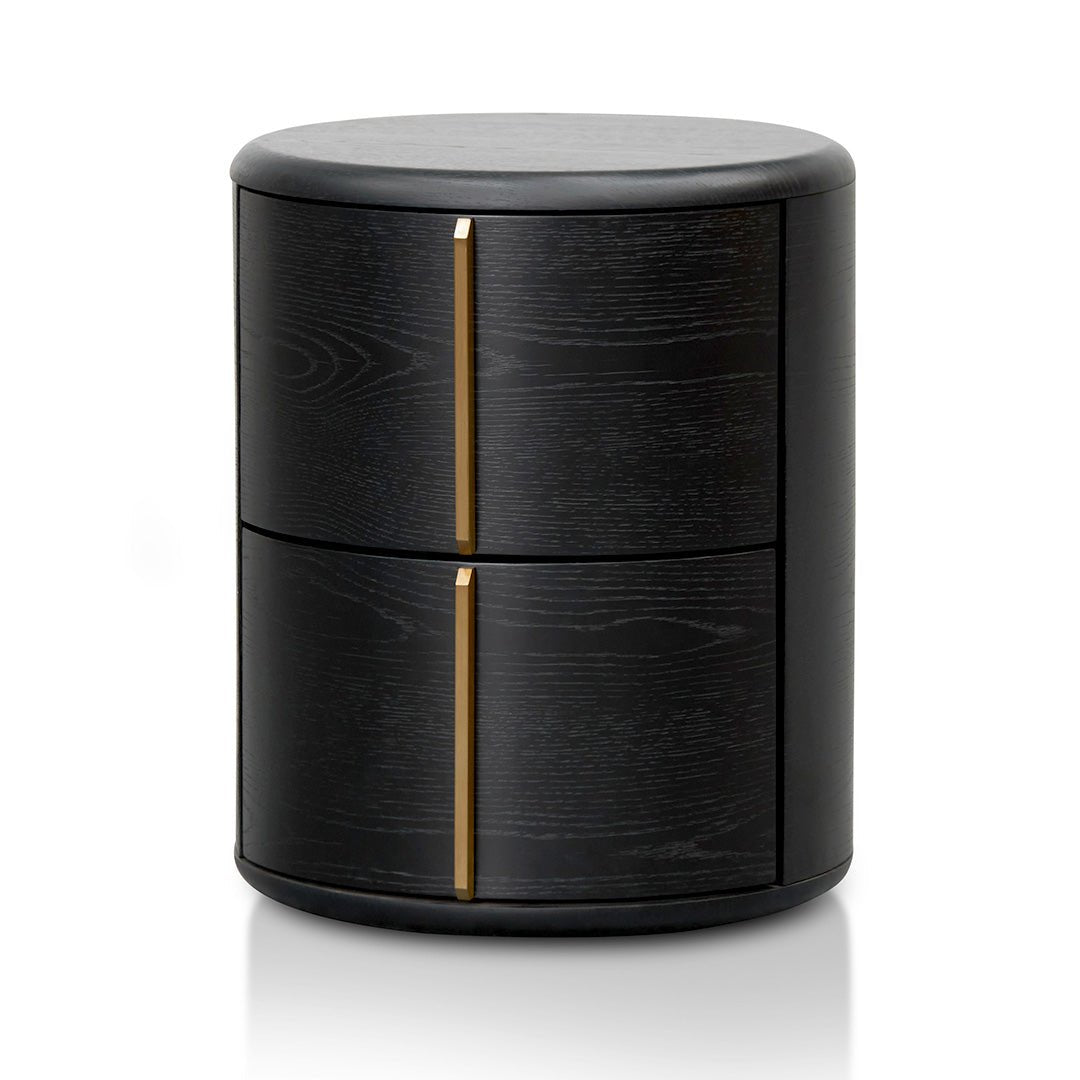 Colt Round Bedside Table - Black - Bedside Tables