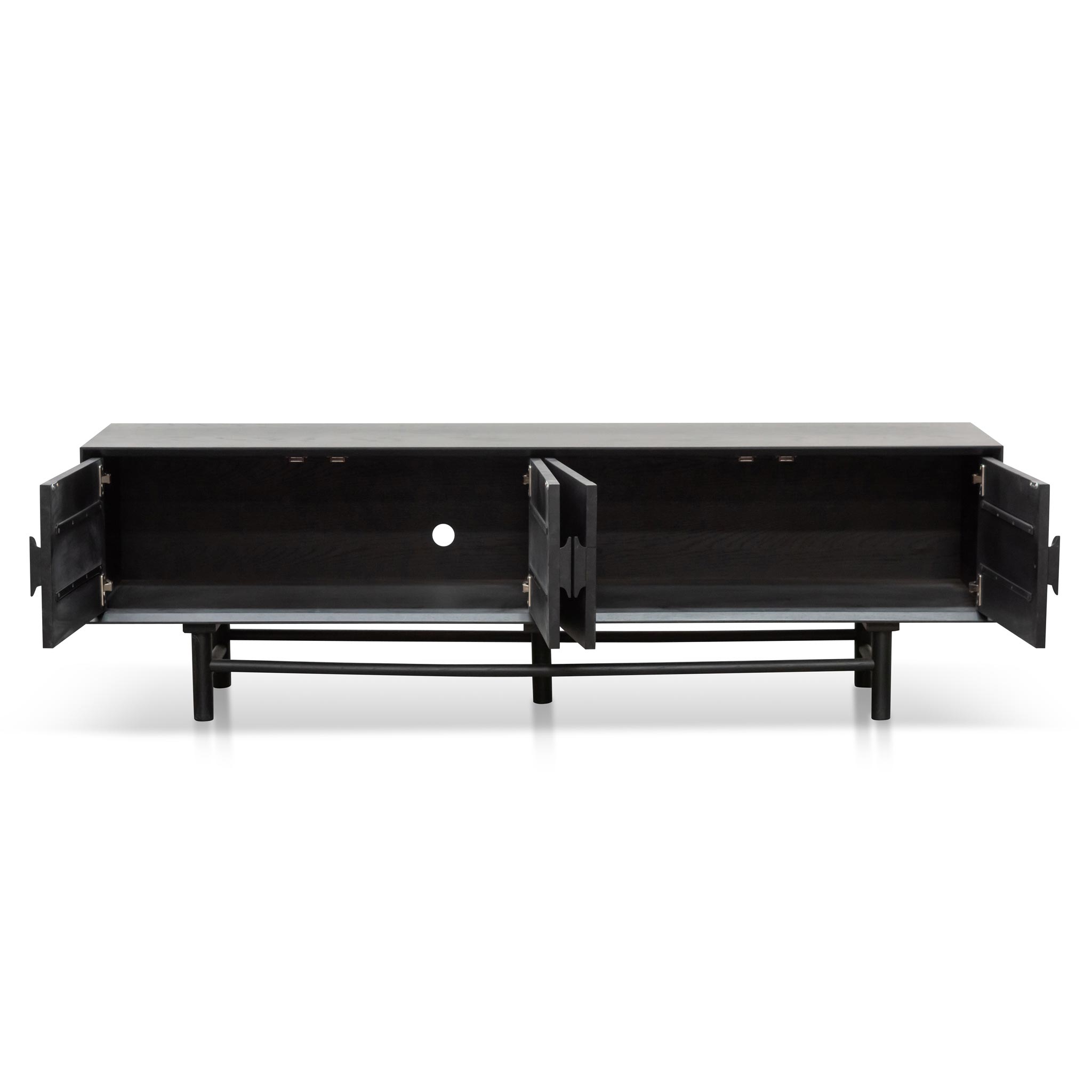 Damien Wooden TV Stand - Black - TV Units