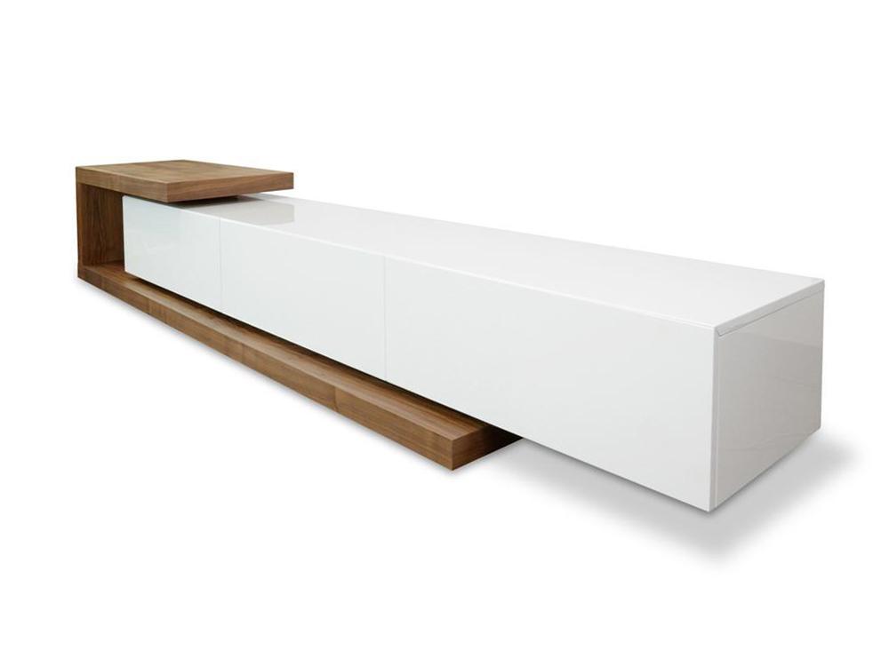 Destiny Extendable TV Stand - Walnut - White - TV Units