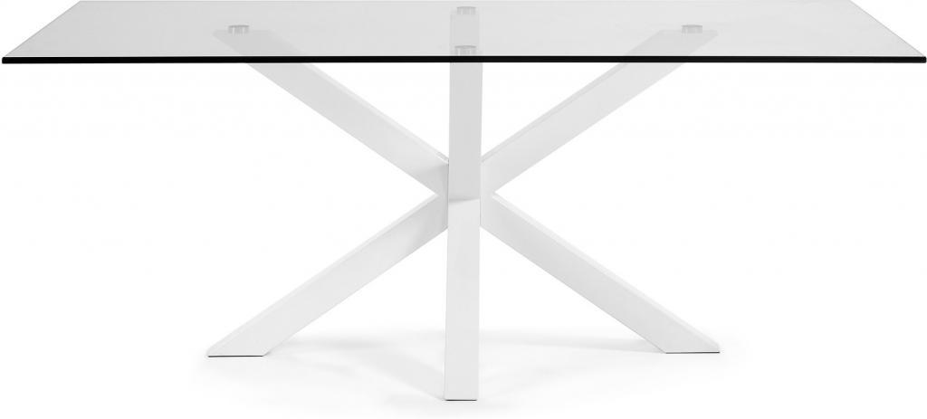 Diego 2m Glass Dining Table - White - Dining Tables
