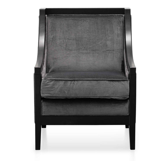 Dominic Armchair - Cosmic Grey Velvet - Armchairs