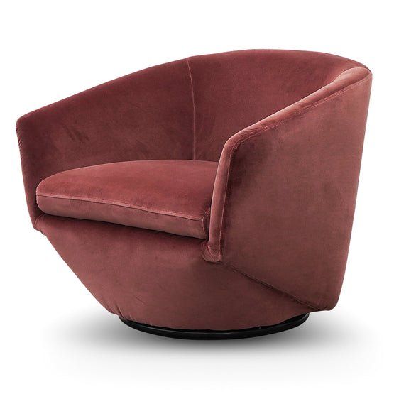 Donna Lounge Chair - Blood Orange Velvet - Armchairs